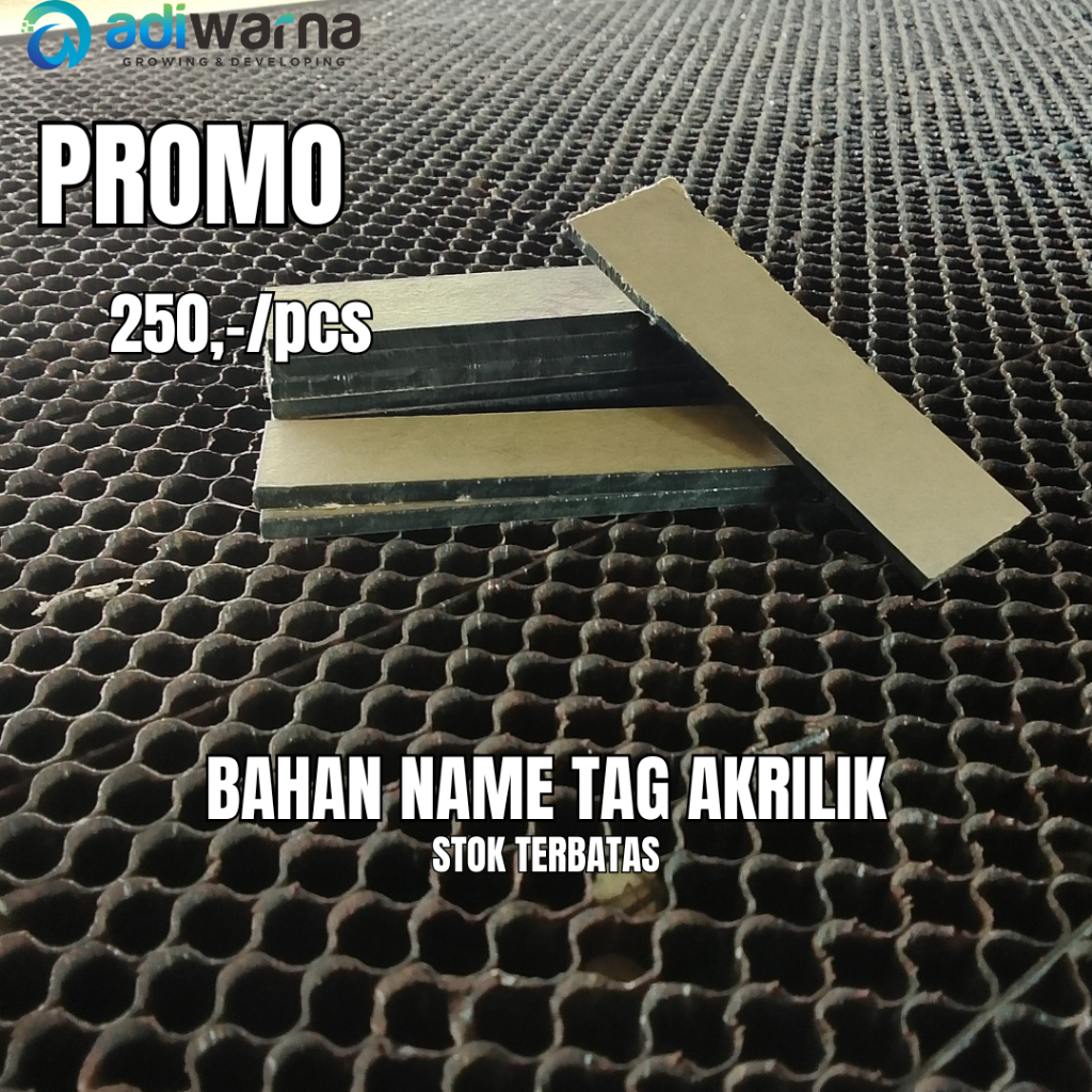 

[PROMO] Bahan Akrilik NameTag Tebal 2x8cm | 2mm & 3mm | Min. 100pcs | Stok Terbatas