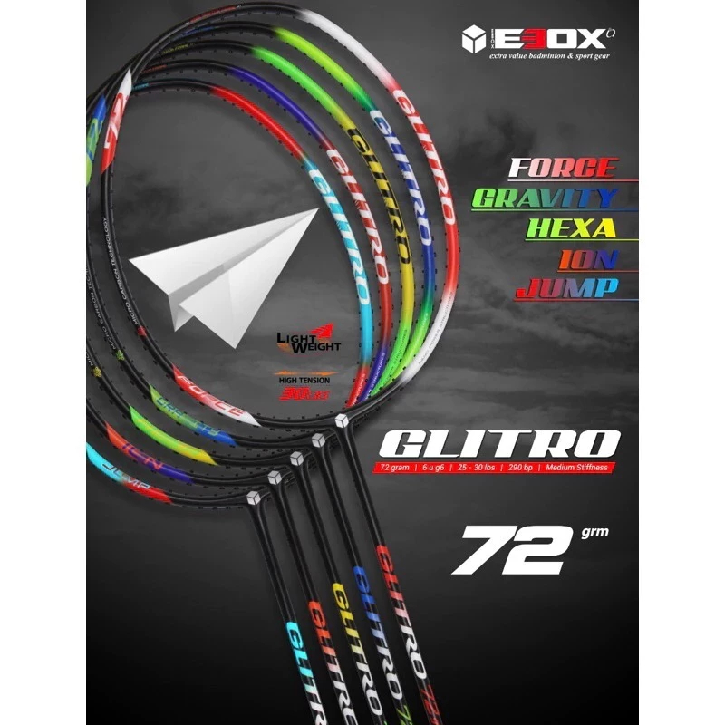 Raket Badminton Ebox Glitro 72