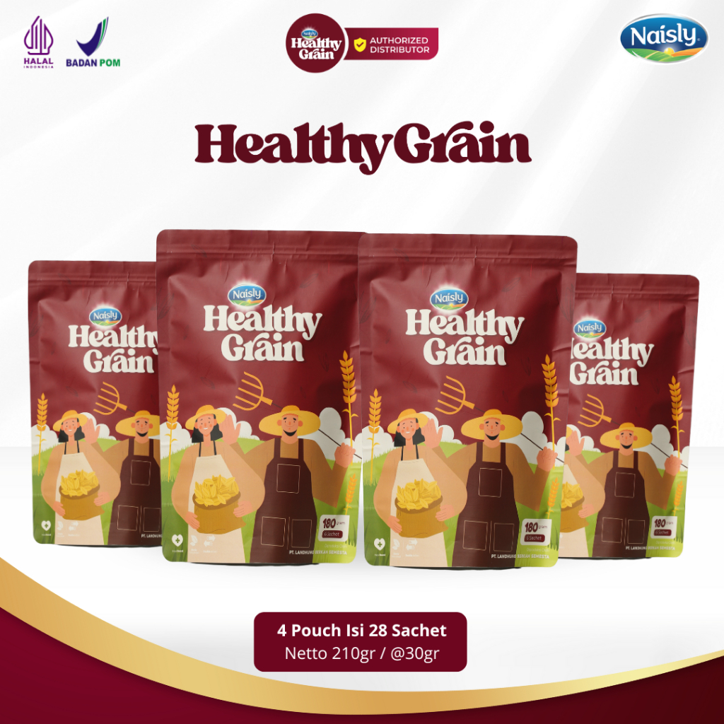 

Healthy Grain - Multigrain & Oat Sehat Bantu Turunkan Hipertensi Diabetes dan Kolesterol 4 Pouch