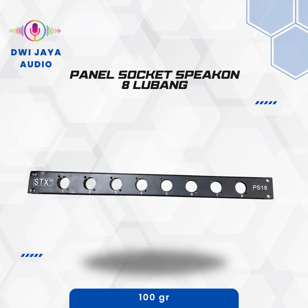 Panel Socket Speakon STX PS18 | Panel Soket Speakon 8 Lubang