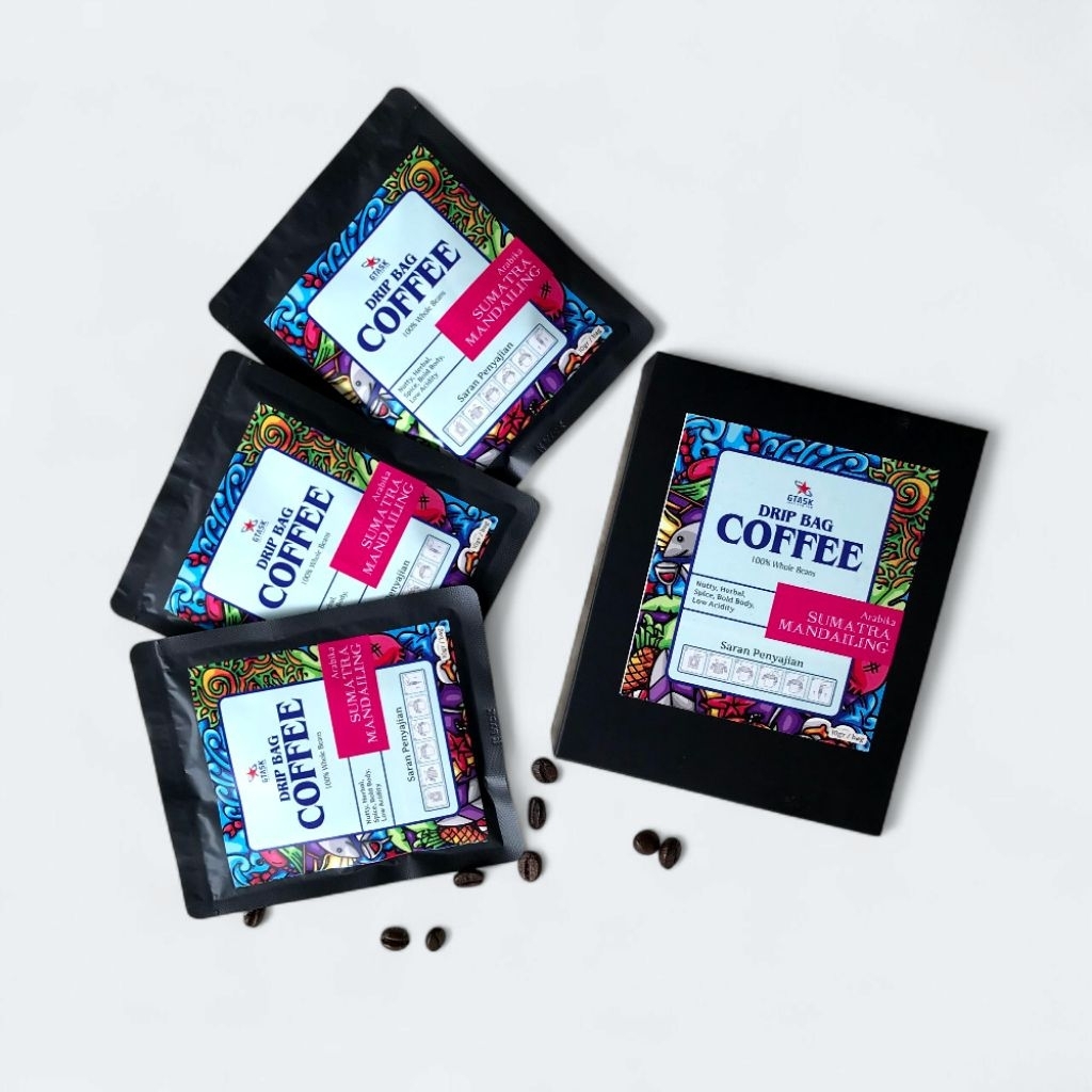 

Drip Bag Coffee Arabika Sumatra Mandailing – 100% Kopi Asli, Tanpa Gula