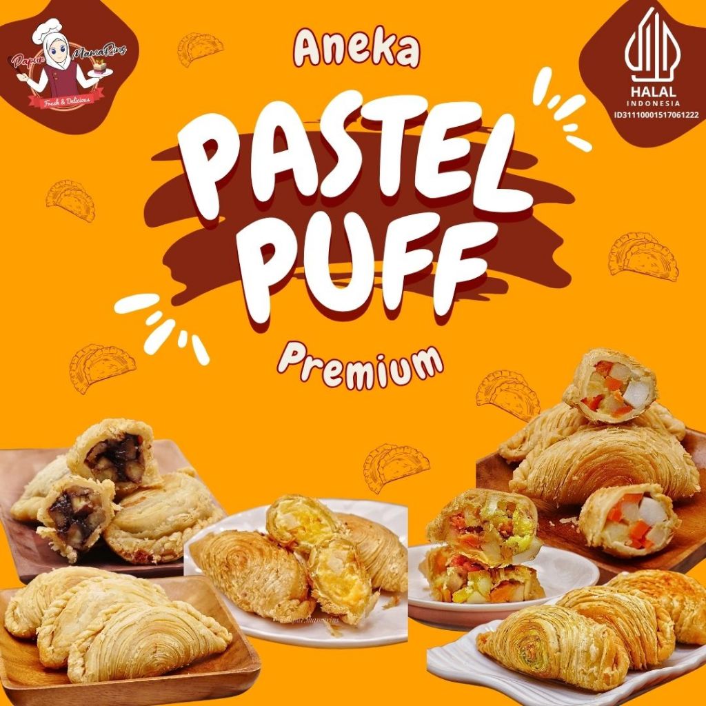 

Pastel Puff Frozen Dapur Mamarins /Patel Pastry/Curry Puff