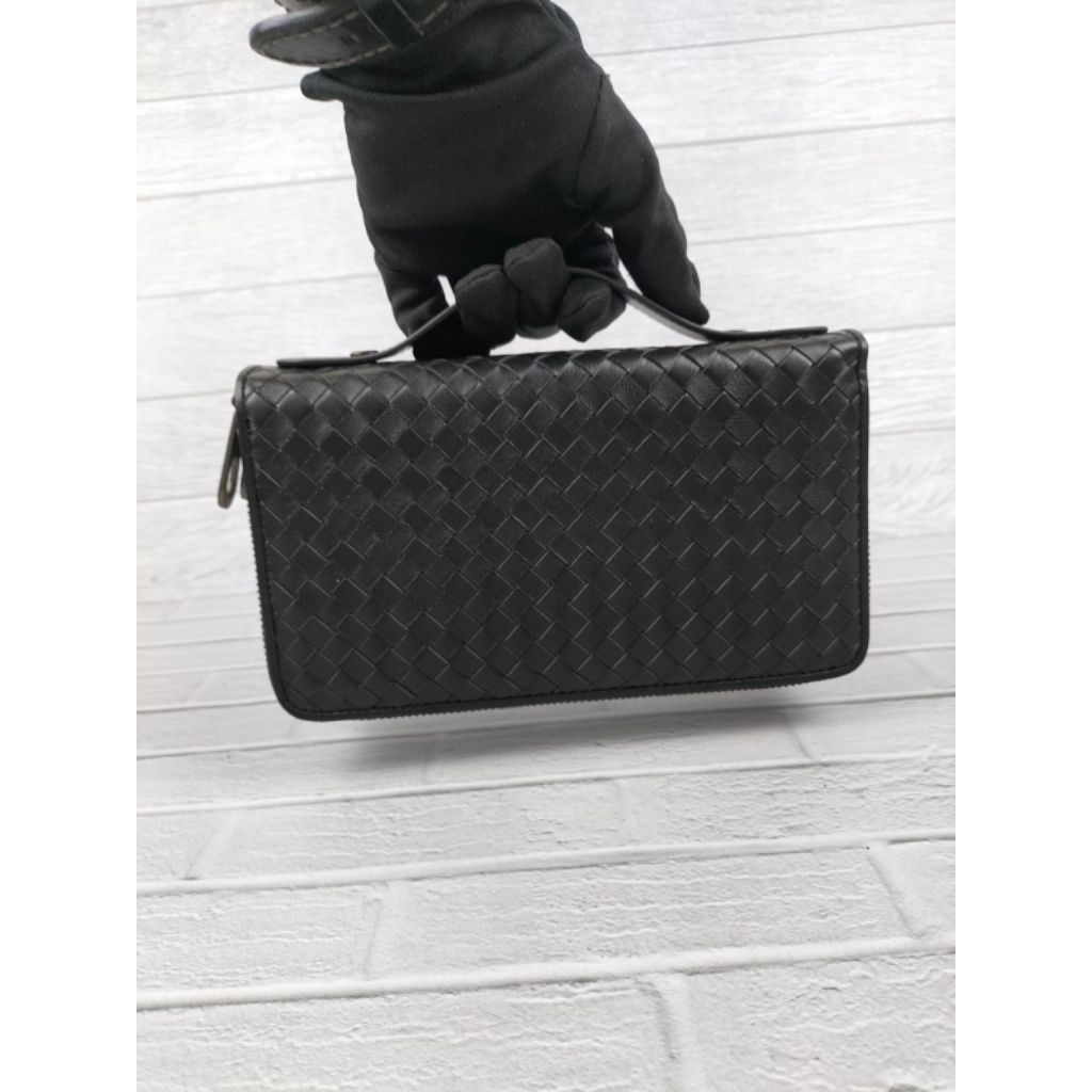 Handbag jinjing pria dompet jinjing sleting kulit asli vip bt1018