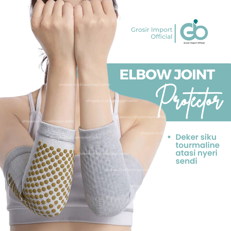 Deker Alat Terapi Pelindung Pemanas Siku Tourmaline Lengan Tangan Elbow Support Decker Dekker Futsal