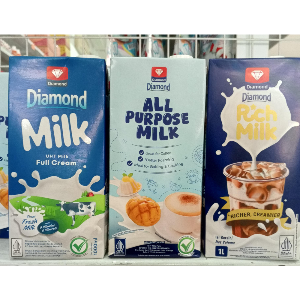 

All Variant Diamond Susu UHT 1 Liter Full Cream/ All Purpose/ Rich Milk