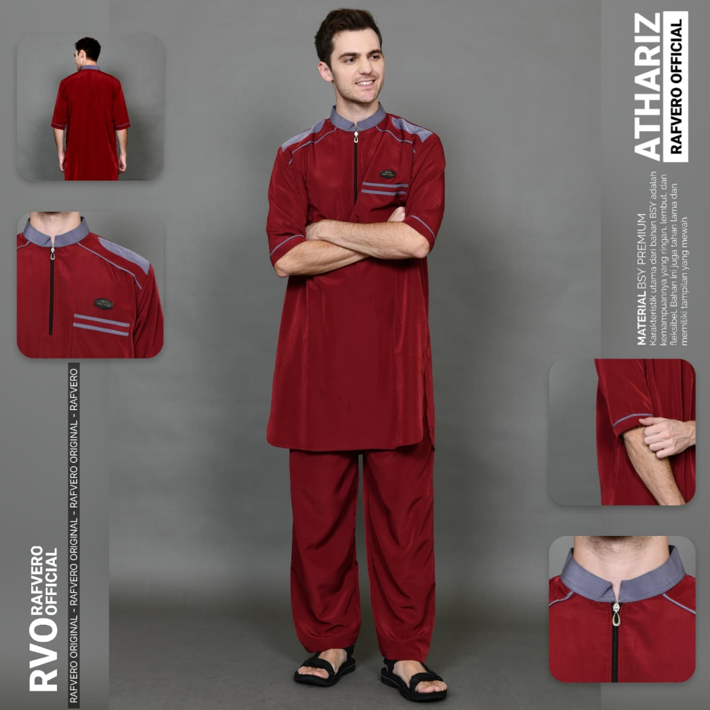 Setelan Baju Koko Dewasa - Baju Kurta Dewasa - Setelan Tangan Pendek