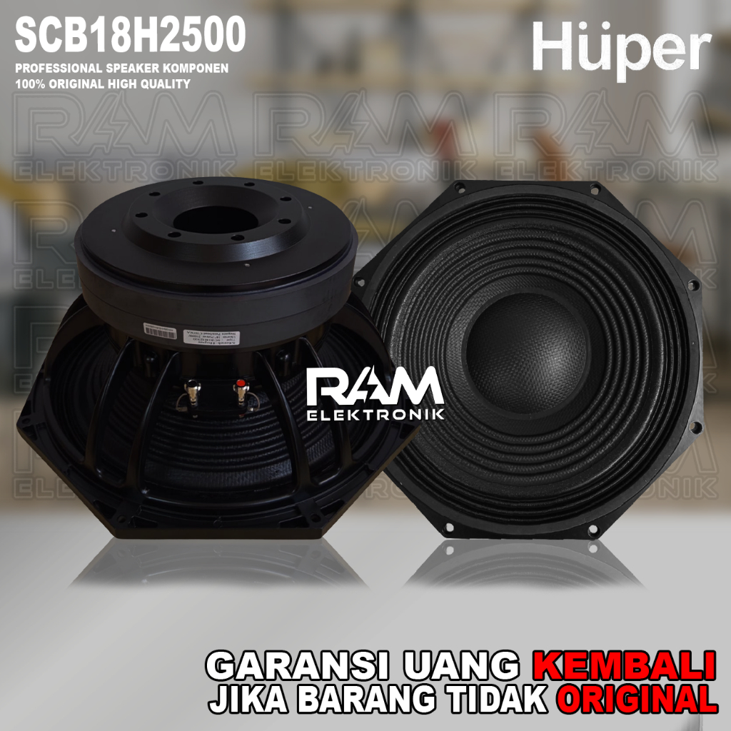 Komponen Speaker 18 Inch HUPER SCB18 H2500 | H 2500 Khusus Balap 2500 WATT Original