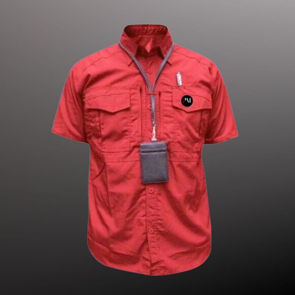 KEMEJA TACTICAL M1 LENGAN PENDEK MERAH