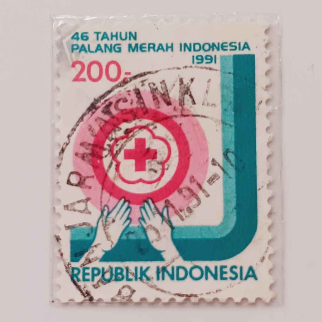 

(AF) Perangko Indonesia 1991 40 Tahun Palang Merah Indonesia Single Set Used
