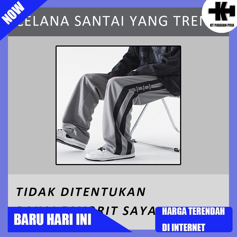 celana gombrong pria korea long pants celana panjang longgar pria celana olahraga pria panjang celan