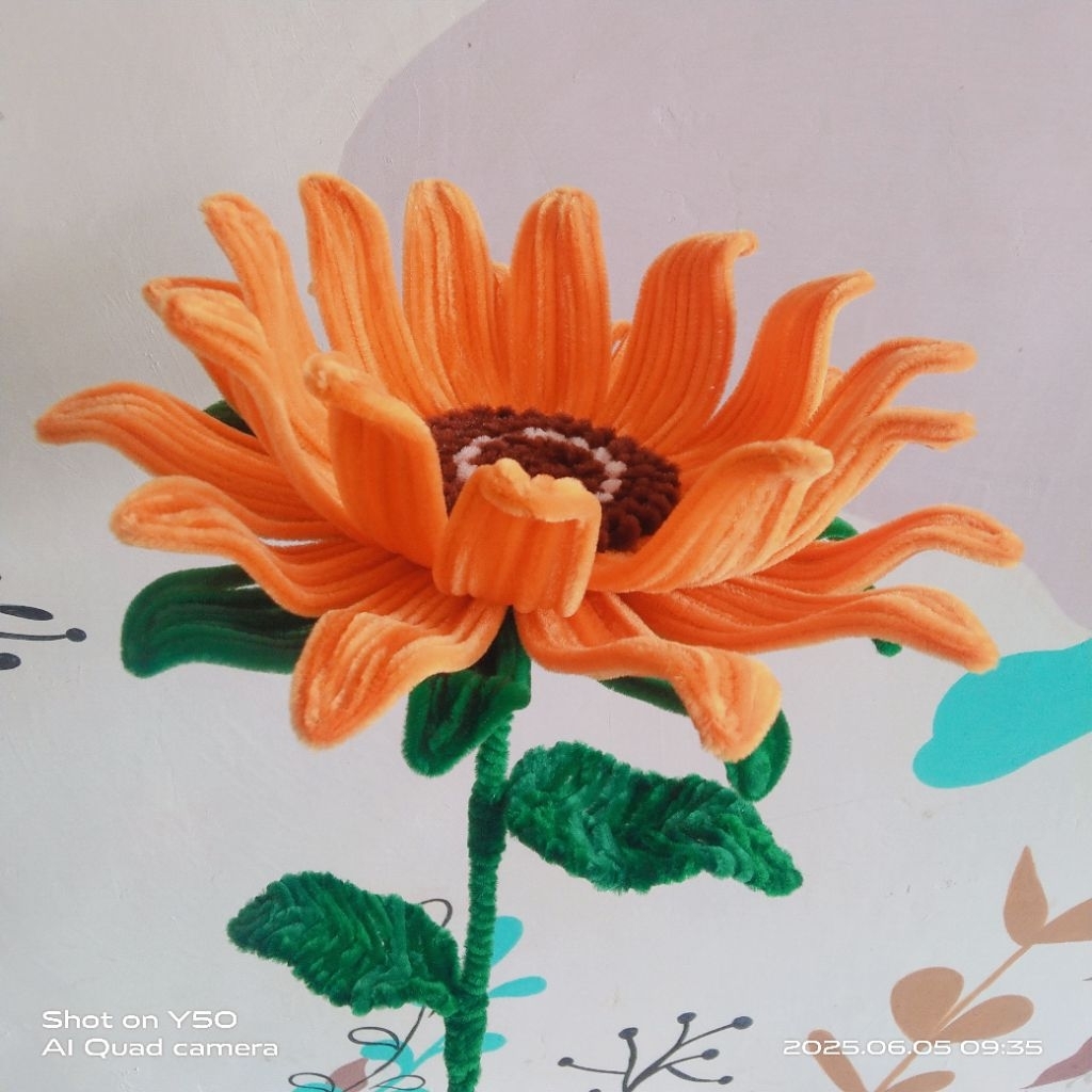 Bunga kawat bulu jumbo / bunga matahari kawat bulu / bunga matahari jumbo /bunga matahari besar