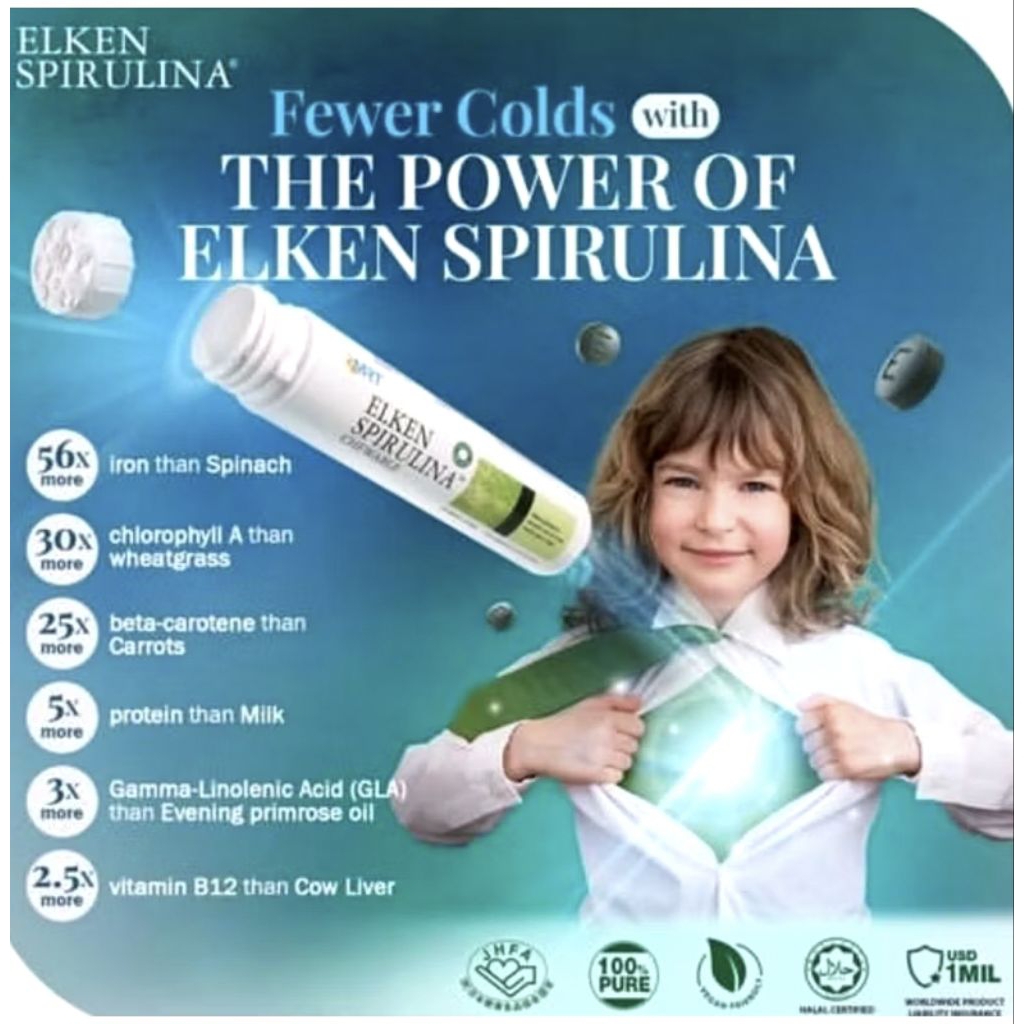 

Elken Spirulina 150 Tablet