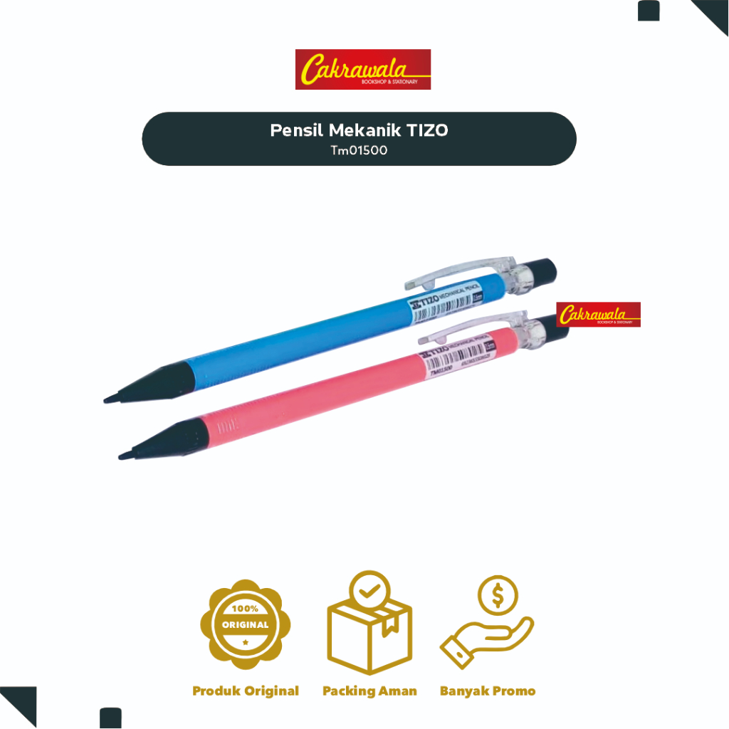 

Pensil Mekanik TIZO TM01500 | Mechanical Pencil 0.5mm | Pensil Tekan Tizo TM-01500