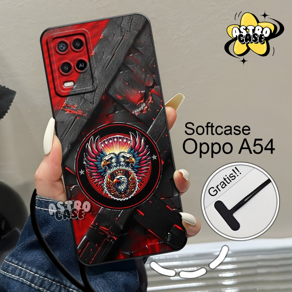 Softcase Oppo A54 Motif Aesthetic Elegant Case Kekinian - Case Keren Gratis Tali Gantungan Hp - Case