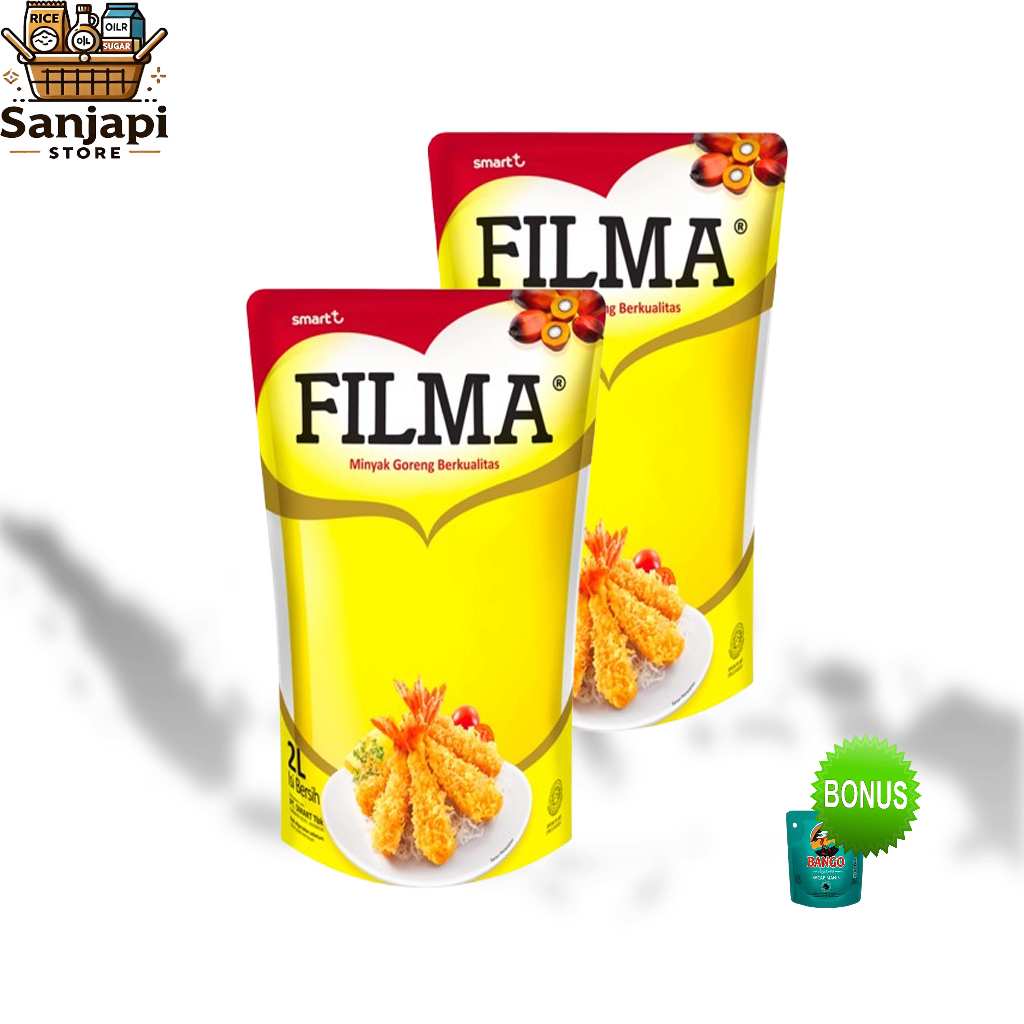 

(Paket 2 PCS) Filma Minyak Goreng Pouch 2 Liter + Bonus Kecap Bango 77g - minyak goreng promo