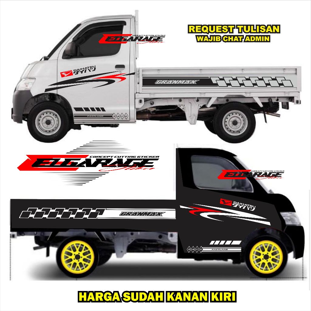 stiker stiker mobil pickup daihatsu grandmax stiker list body mobil grandmax terbaru stiker universa