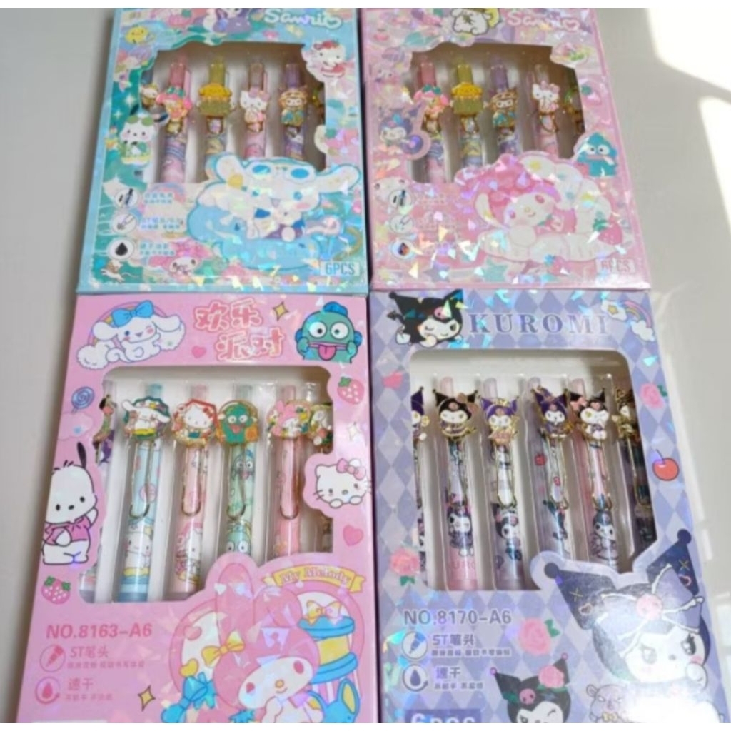 

Pulpen mewah Sanrio set isi 6pcs
