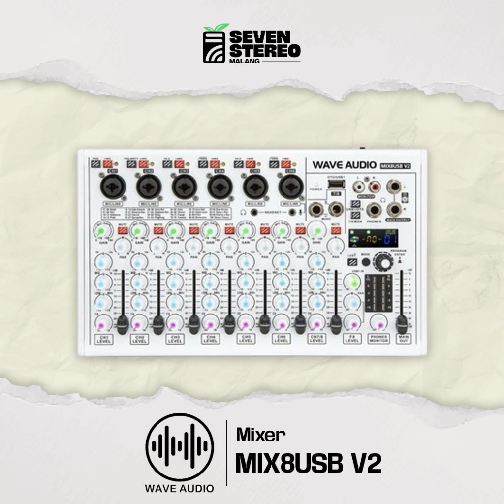 WAVE MIX8USB V2 MIX8 USB Mini Mixer MIX 8 USB Personal Monitor Audio Soundcard
