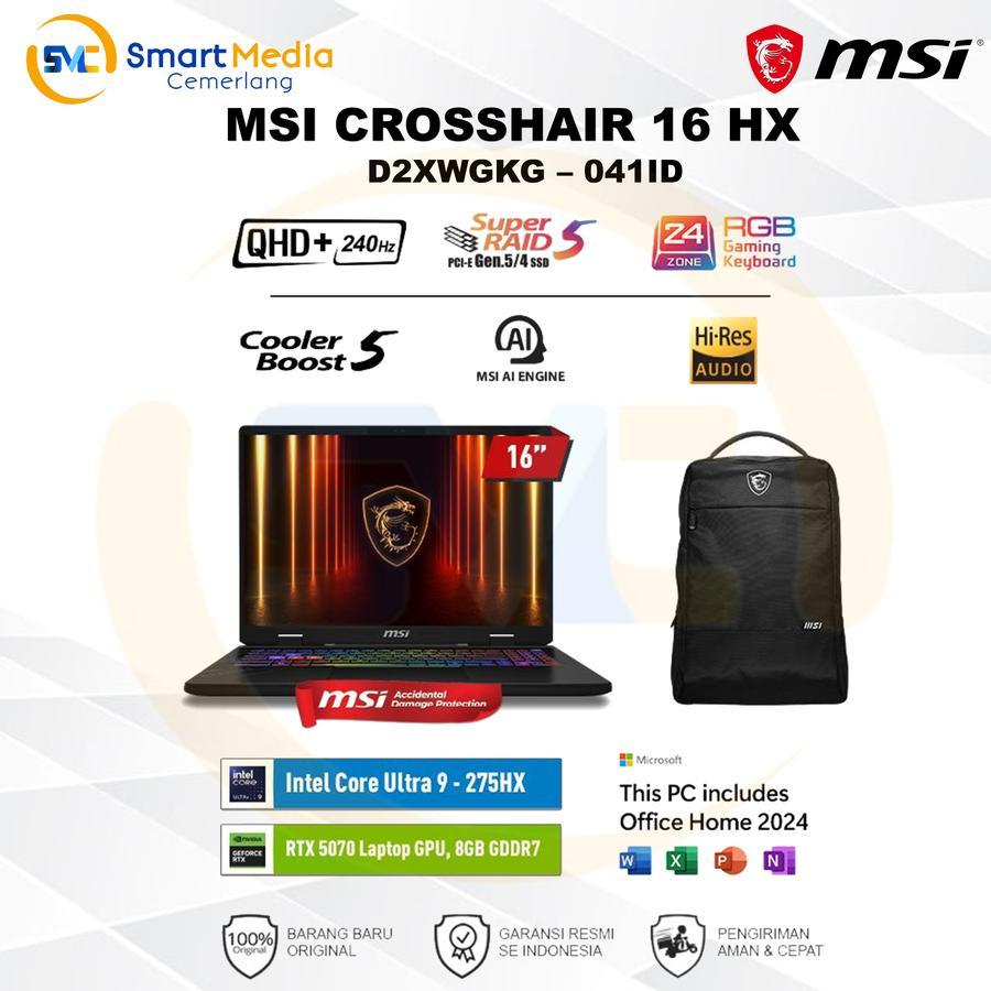 MSI Crosshair 16 HX D2XWGKG-041 - Intel Ultra 9-275HX - 16GB - 1TB - RTX5070 8GB - W11 - Office