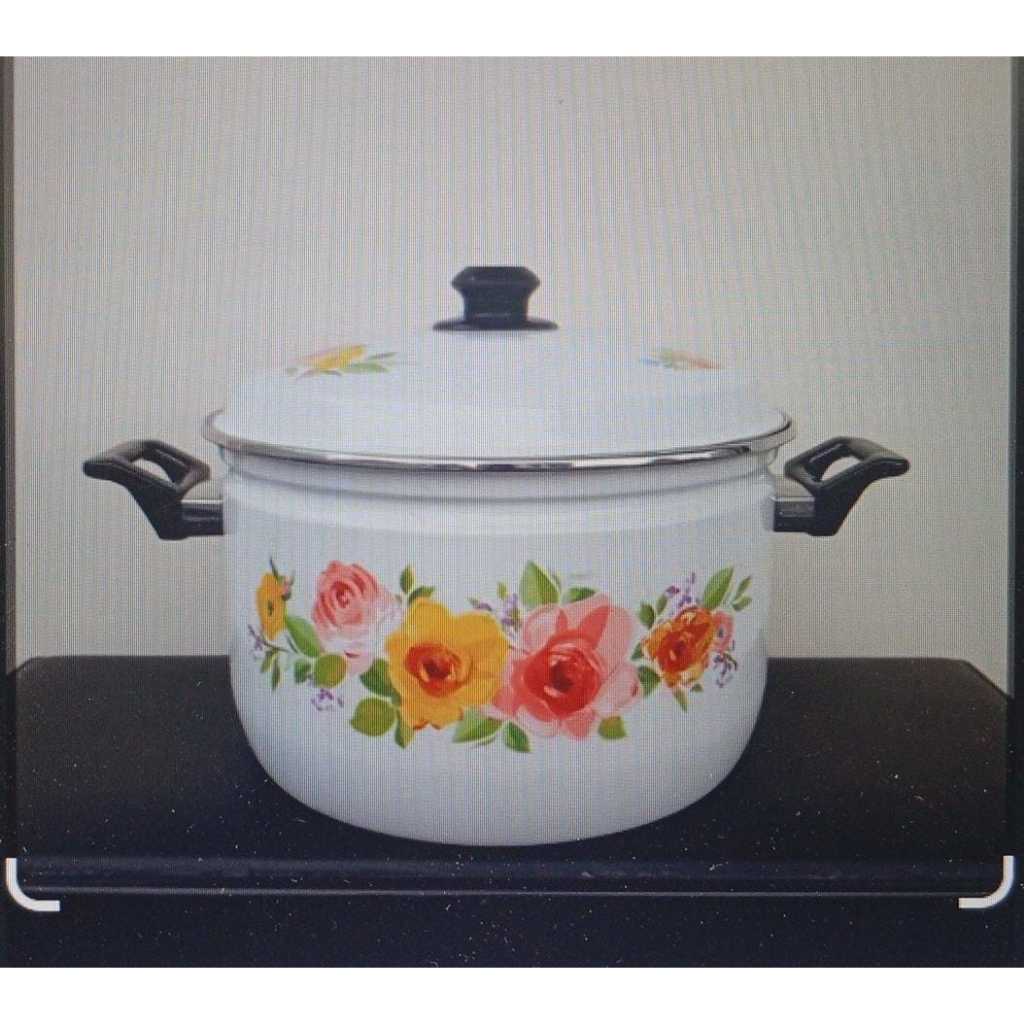 Panci Enamel - Oriental Stock Pot 30cm / IDEAL / Enamel