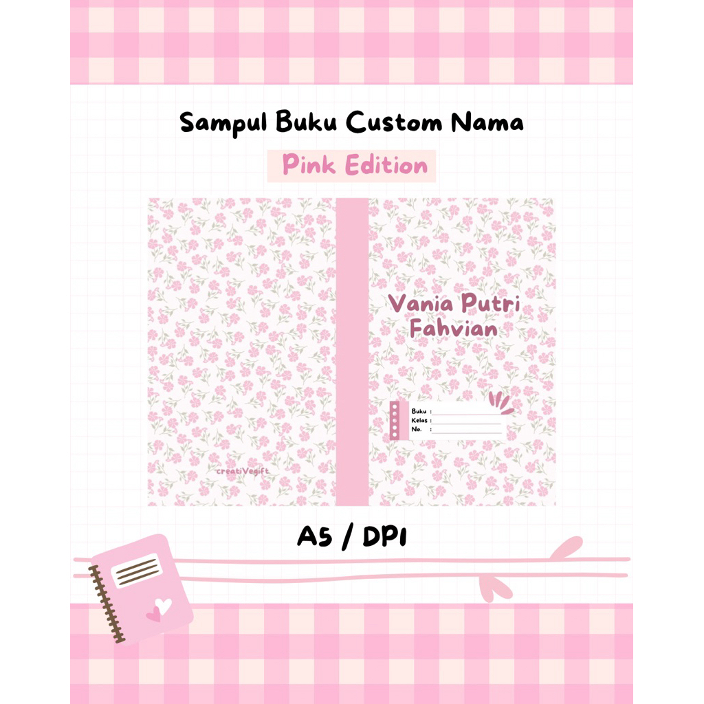 

(10 PCS) SAMPUL BUKU TULIS AESTHETIC PINK A5
