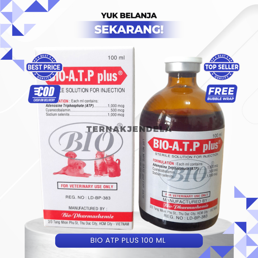 Bio ATP Plus 100ml - Vitamin Lengkap Plus ATP Untuk Energi Ternak