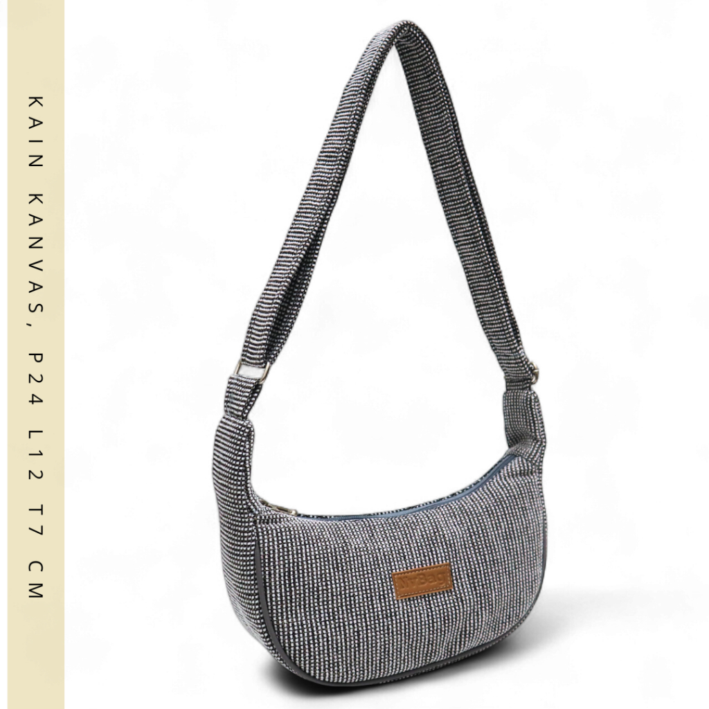 Tas handbag / Selempang kanvas/ bahu bucket lokal bahan Waistbag kanvas kecil unutuk wanita