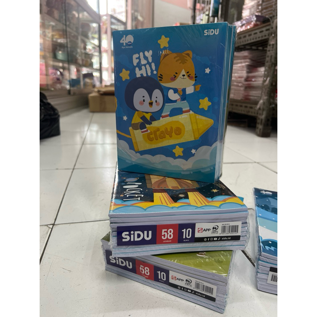 

10pcs Buku Tulis SIDU Garis 58lembar / 1pack Buku Tulis SIDU 58lembar
