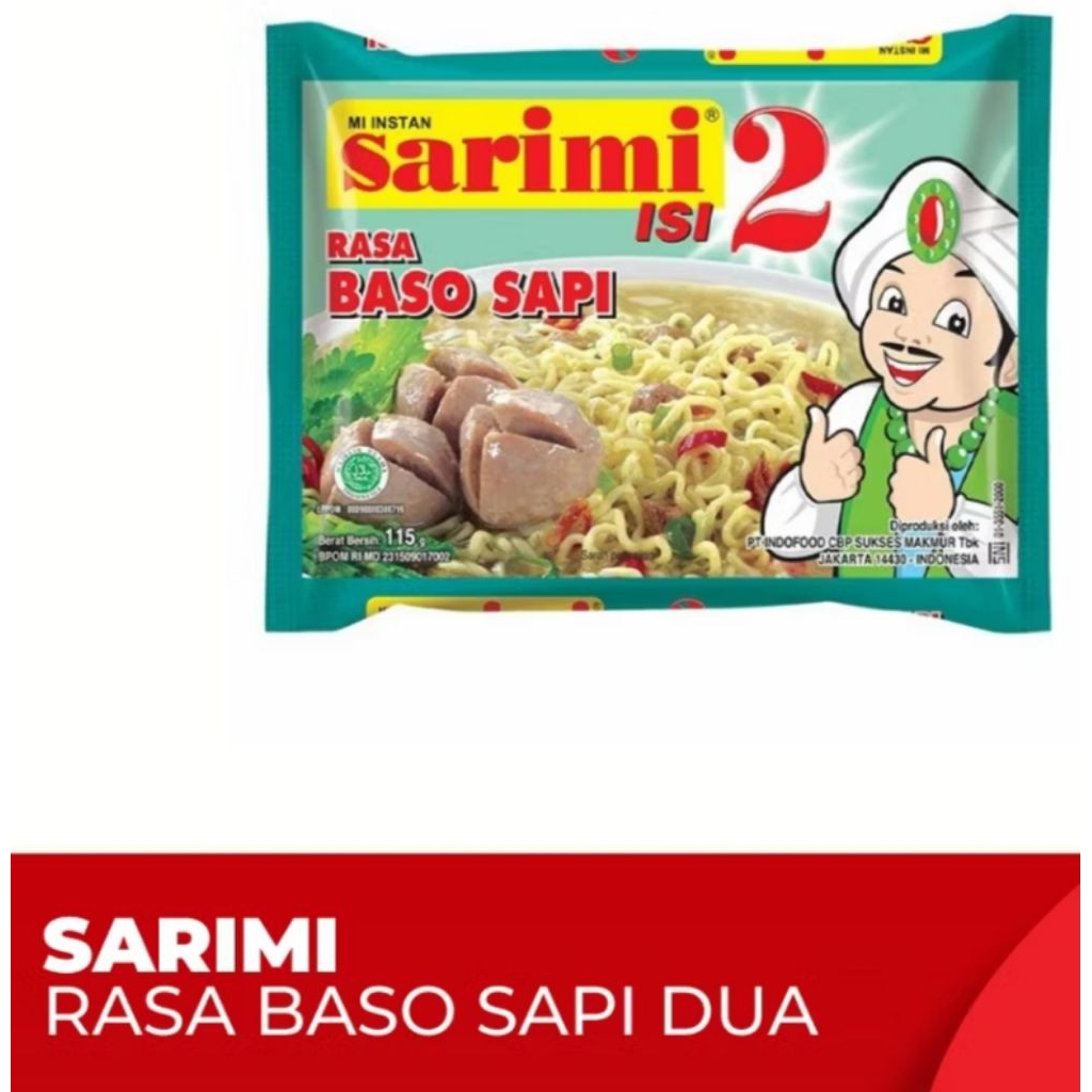 

Sarimi Isi 2 Rasa Baso Sapi / Mie Instan kuah