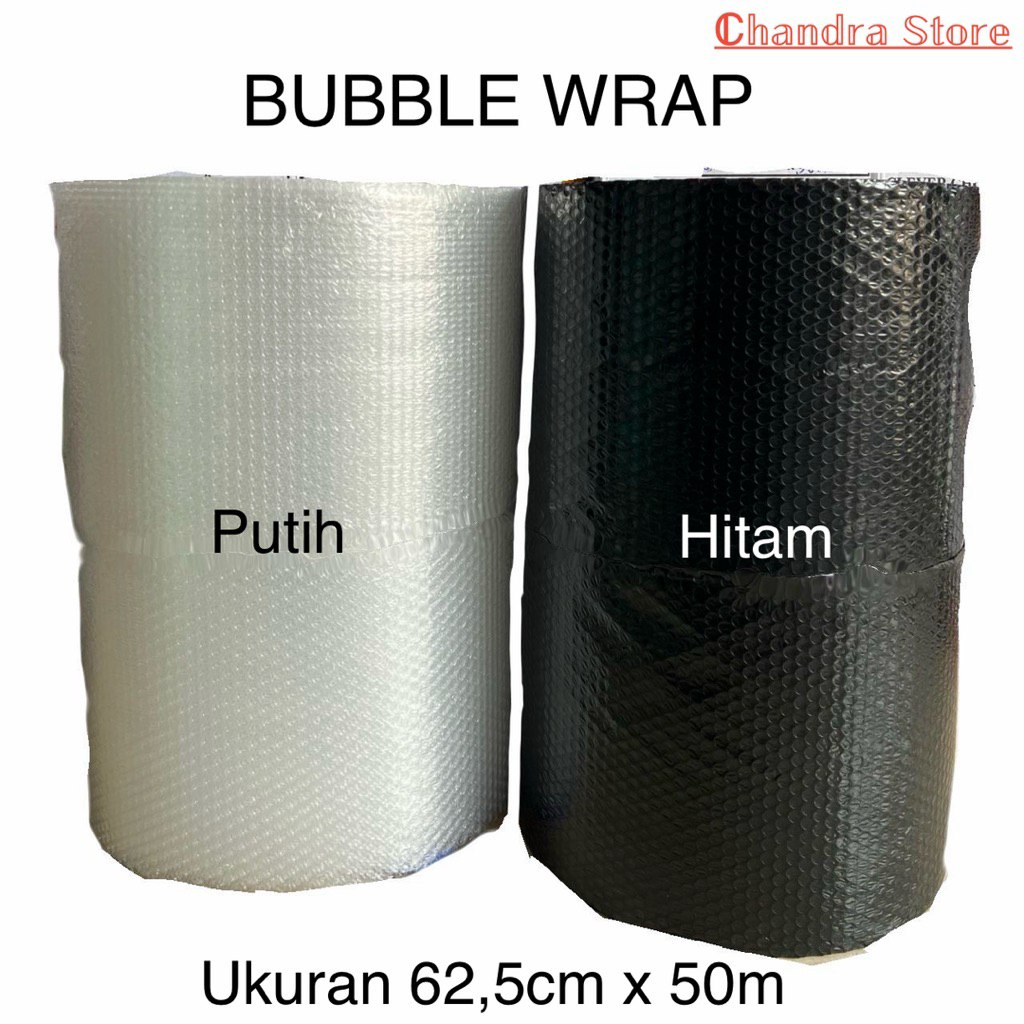 

Bubble Wrap Hitam / Putih Tebal ukuran 62,5x50m
