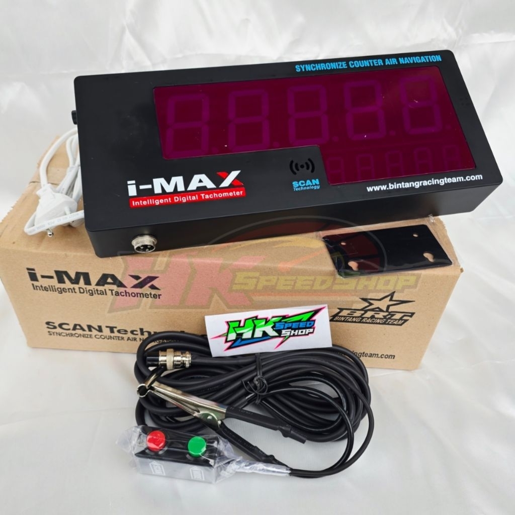 TACHOMETER IMAX DIGITAL BRT RPM METER MOTOR MOBIL KARBURATOR / INJEKSI