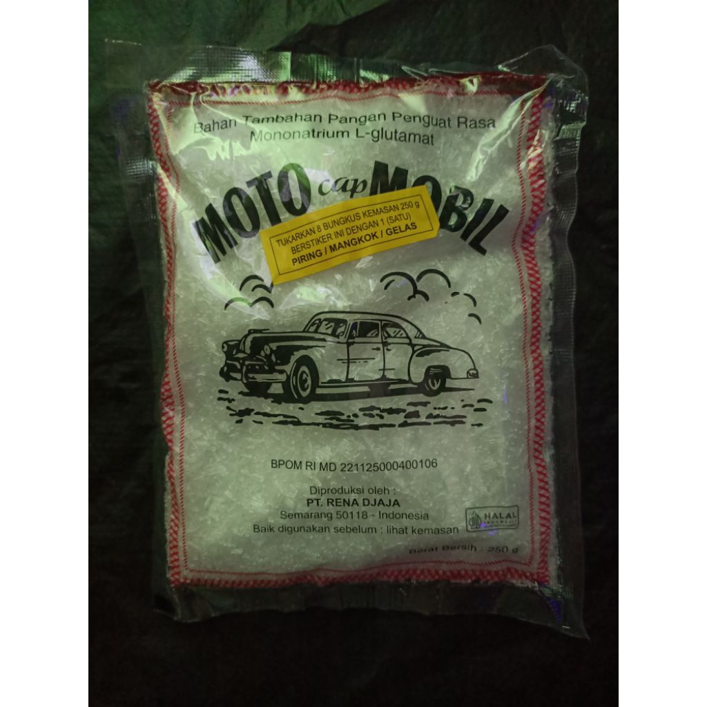 

Moto Penyedap Rasa Cap Mobil 250gram