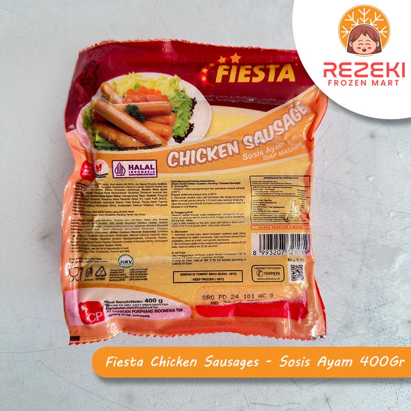 

Fiesta Chicken Sausages / Sosis Ayam 400 Gr | Frozen Food Murah