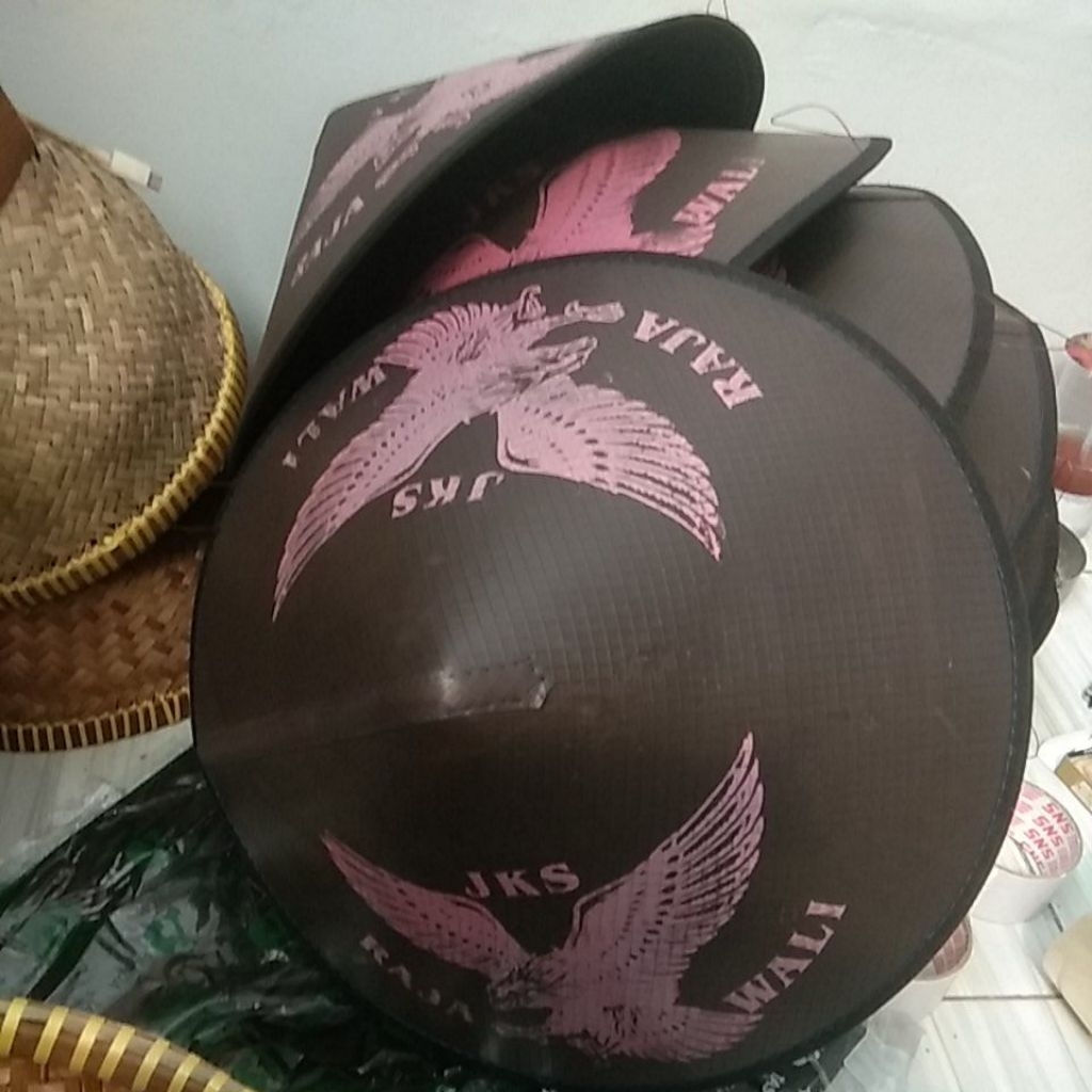 Caping Spons Plus Tali Dagu Caping Topi Petani Waterproof