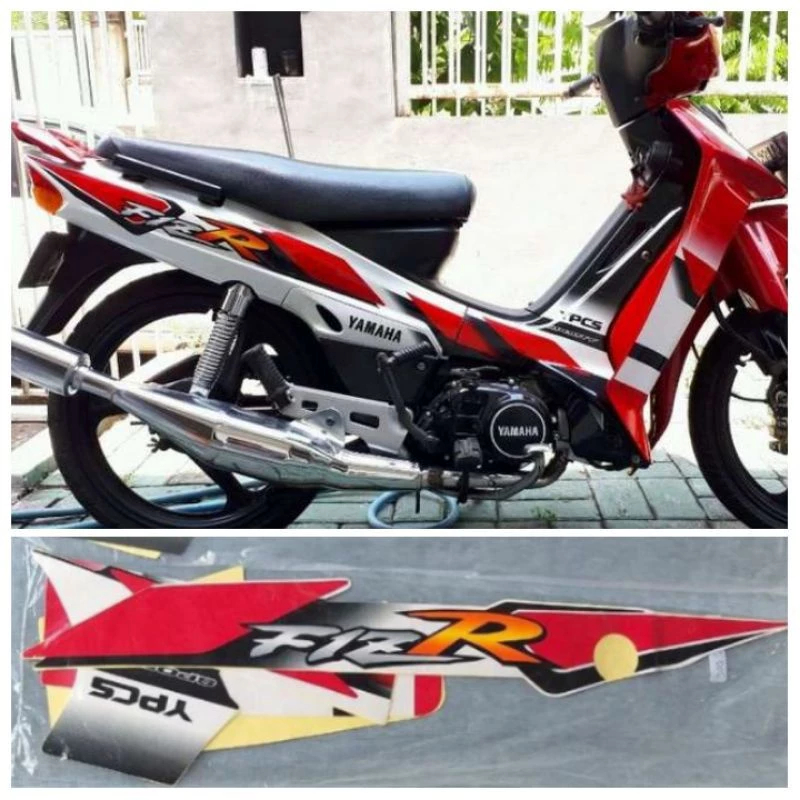 STRIPING FIZ R FIZR MERAH 2001 STIKER LIS STANDAR ORI