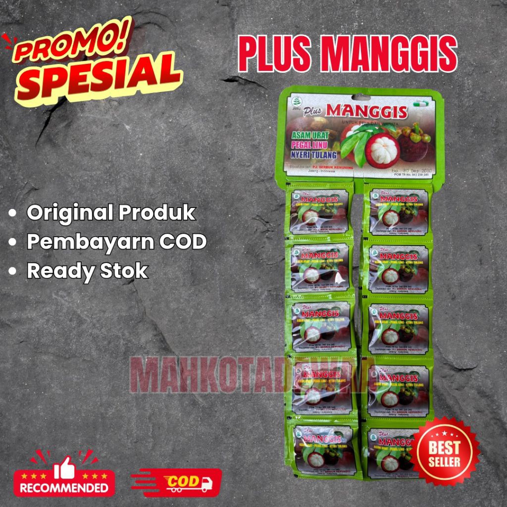 

Plus Manggis Asam Urat Kapsul 1 Renceng Original