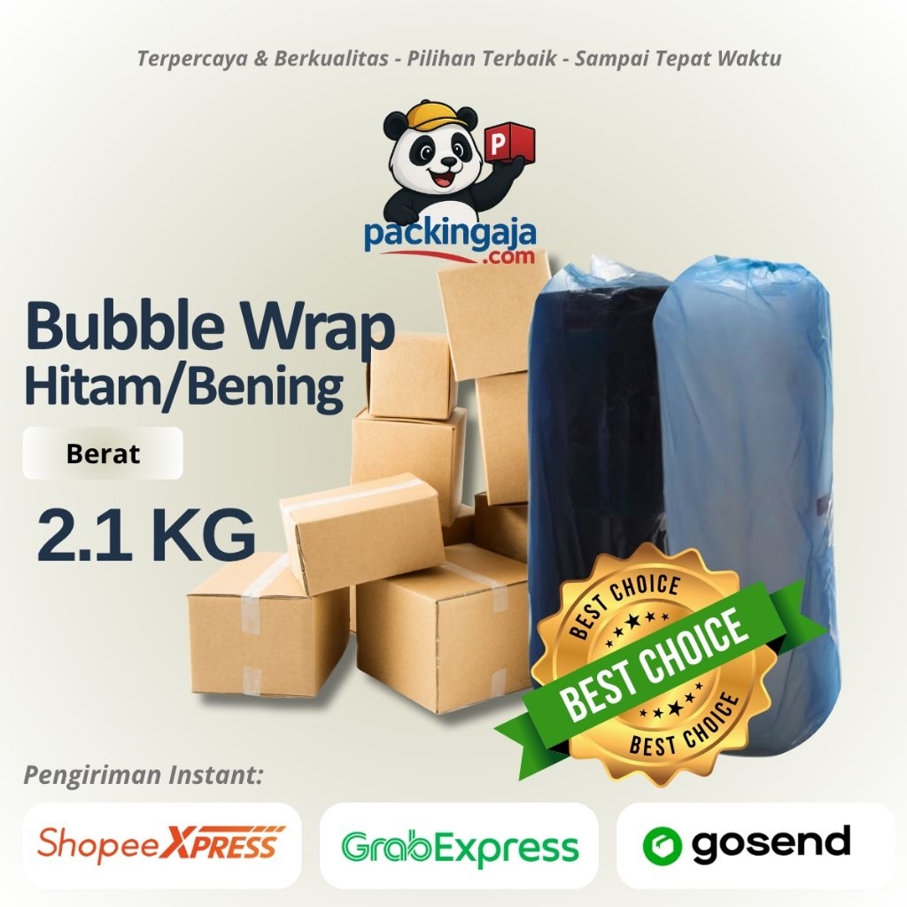 

PackingAja Bubble Wrap 2.1Kg Hitam / Bening Packing Aman Anti Pecah Pelindung Barang Murah Grosir
