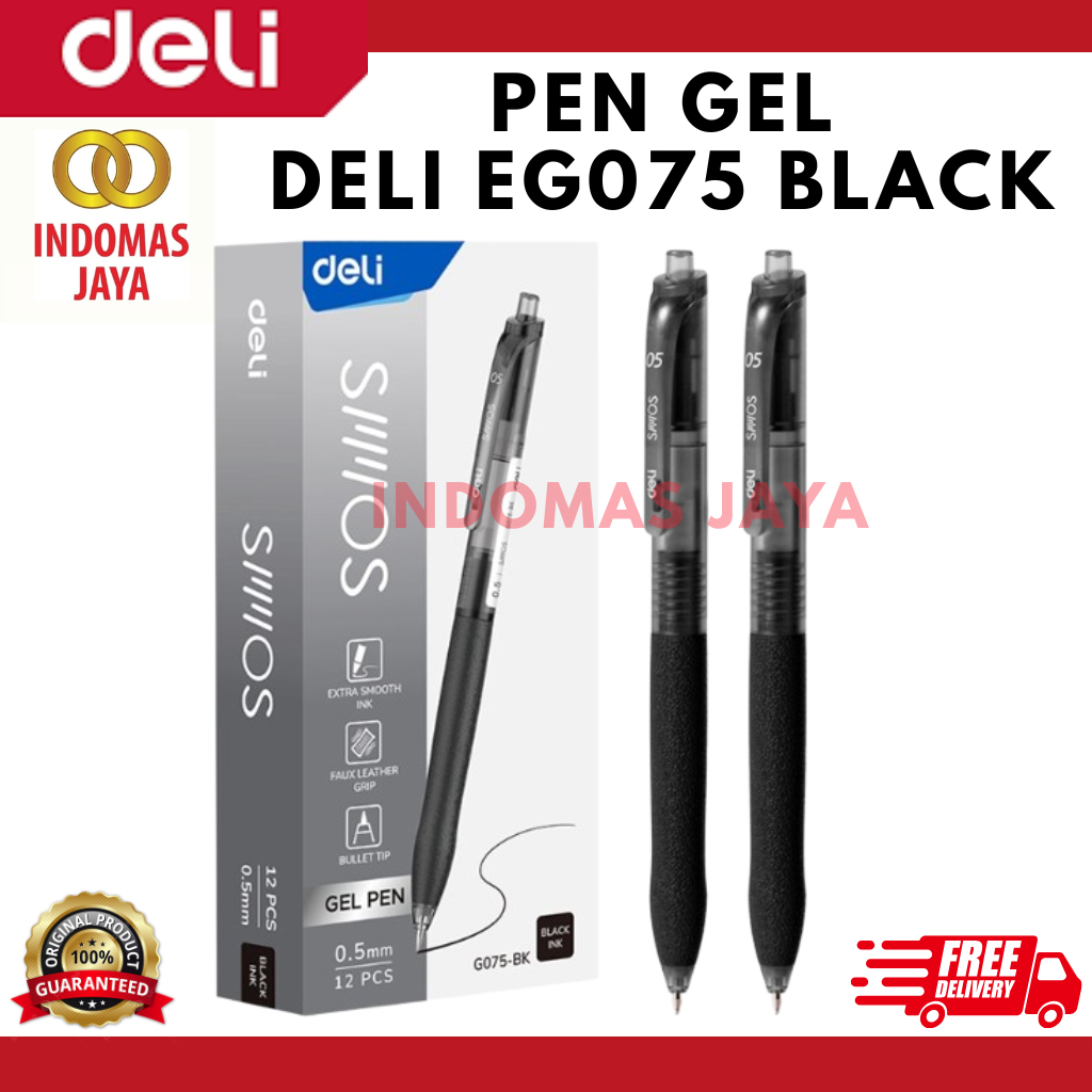 

Deli Gel Pen EG075 Hitam Black