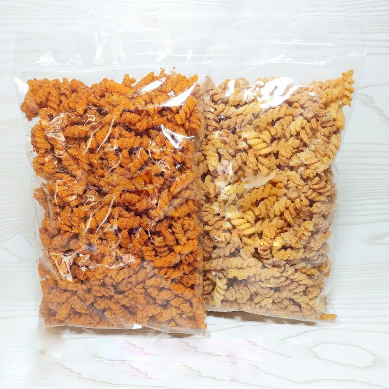 

Makaroni Spiral Pedas Morang Moreng 1Kg – Snack Kekinian Macaroni Kriuk Renyah
