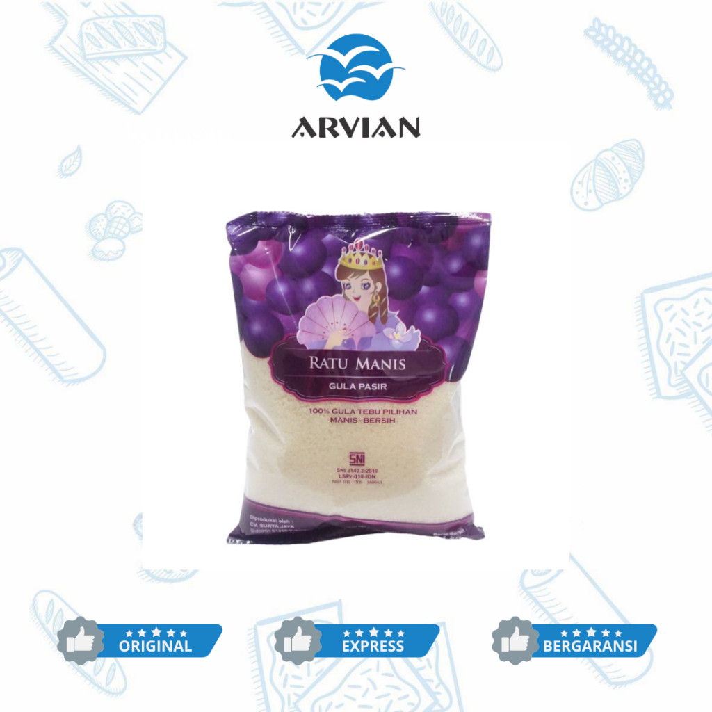 

Gula Pasir Putih Ratu Manis 1 Kg [Instant Surabaya] - Arvian