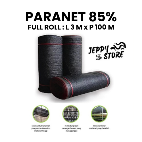Paranet 85% 1 Roll Paranet 100 Meter x 3 Meter Tanpa Jahitan / Paranet 1 Roll 100 Meter