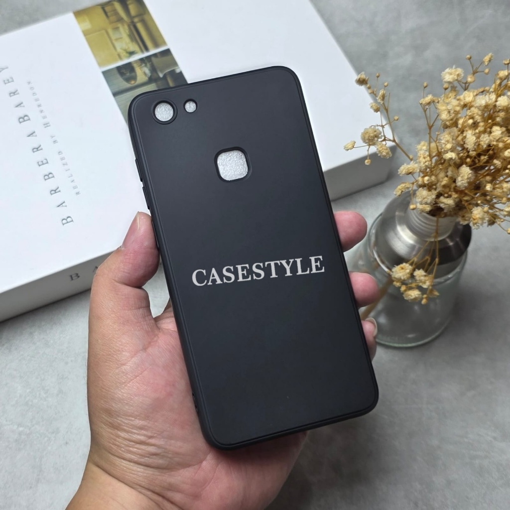 Case Vivo V7 Plus Softcase Candy Macaron Square Black Polos Case Vivo V7 Plus - Casestyle