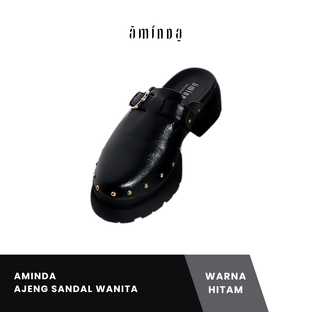 Aminda - AJeng Sandal Wanita - Hitam