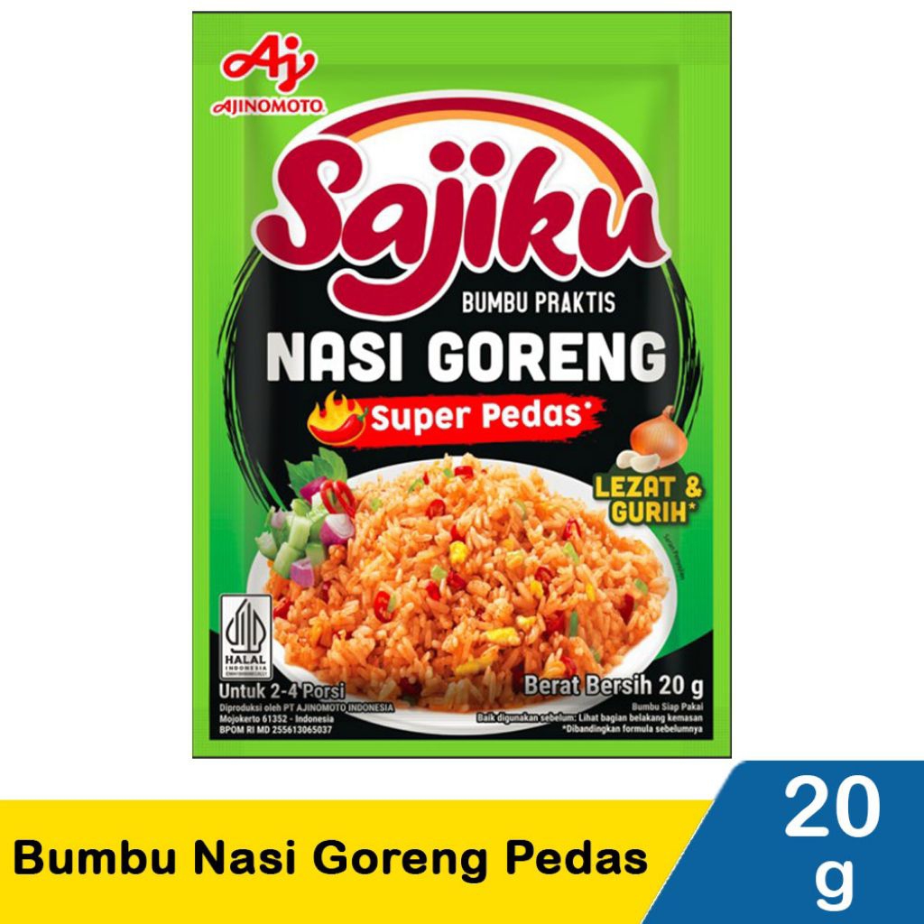 

Ajinomoto Bumbu Nasi Goreng Sajiku Pedas 20g