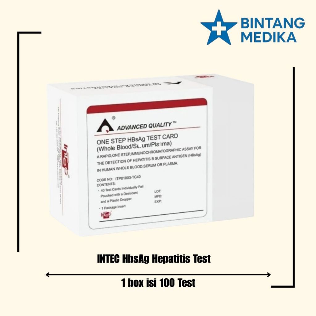 Hepatitis Test iNTEC HbsAg isi 100 test