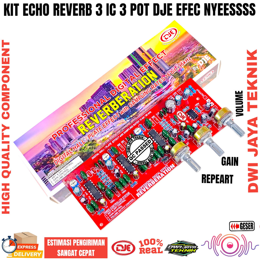 Kit ECHO Reverb 3 IC PT2399 Suara Nyeees