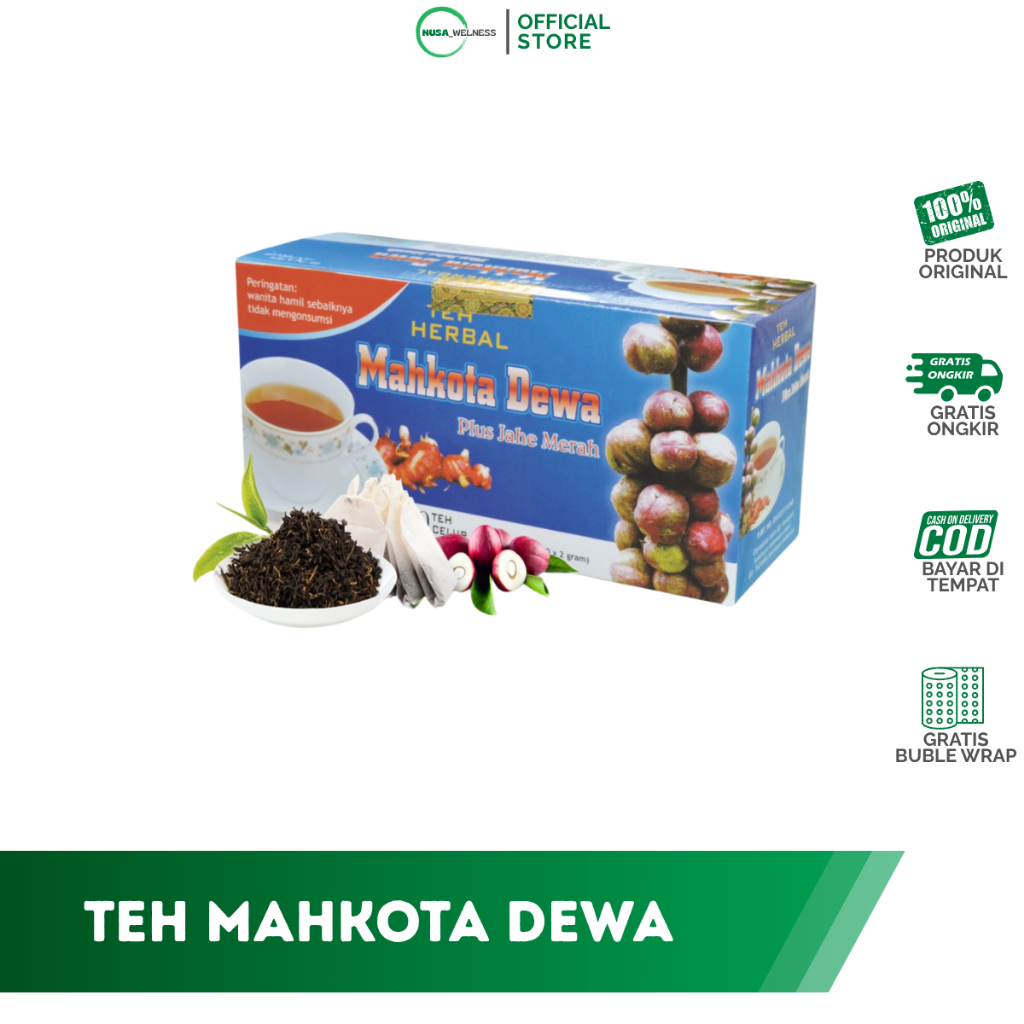 

TEH CELUP MAHKOTA DEWA PLUS JAHE MERAH TAZAKKA - gabungan dua herbal sakti,atasi penyakit dari akarnya