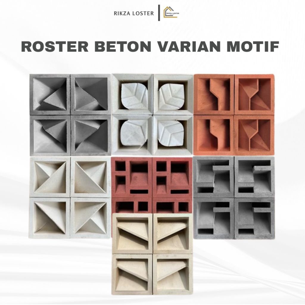 Roster Beton 20x20x10cm | Lubang Angin Motif Estetik | Free Ongkir | RIKZA LOSTER*