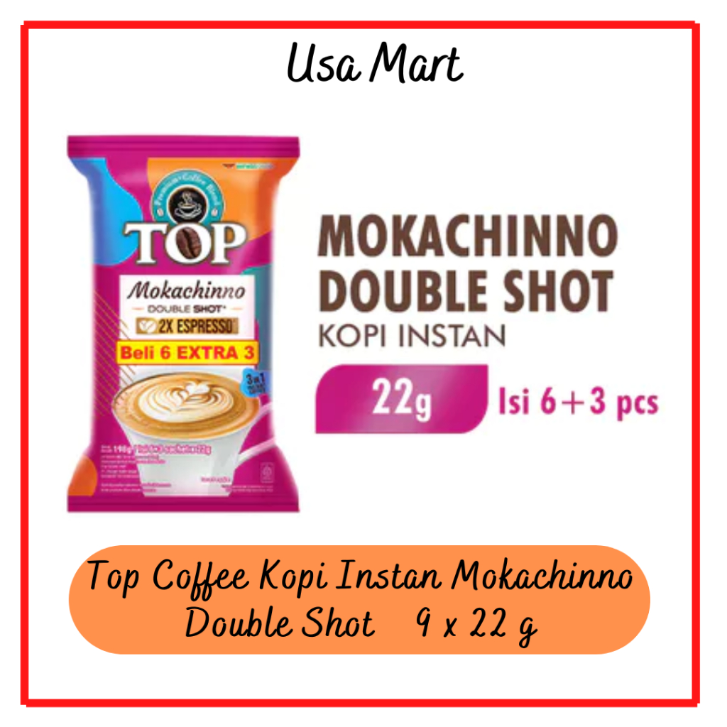 

Top Coffee Kopi Instan Mokachinno Double Shot 9 x 22 gram