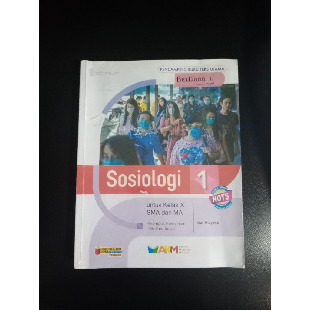 Buku Sosiologi Kelas 10 SMA PLATINUM TIGA SERANGKAI HOTS AKM